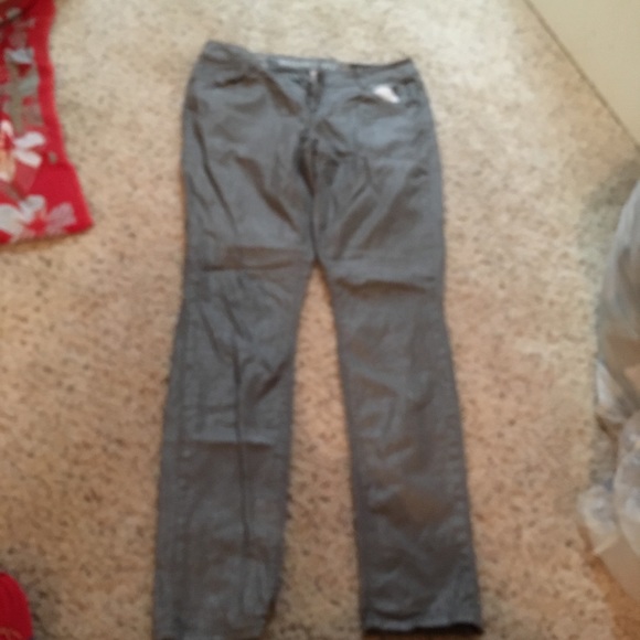 Metallic grey skinny jean pant - Picture 2 of 6